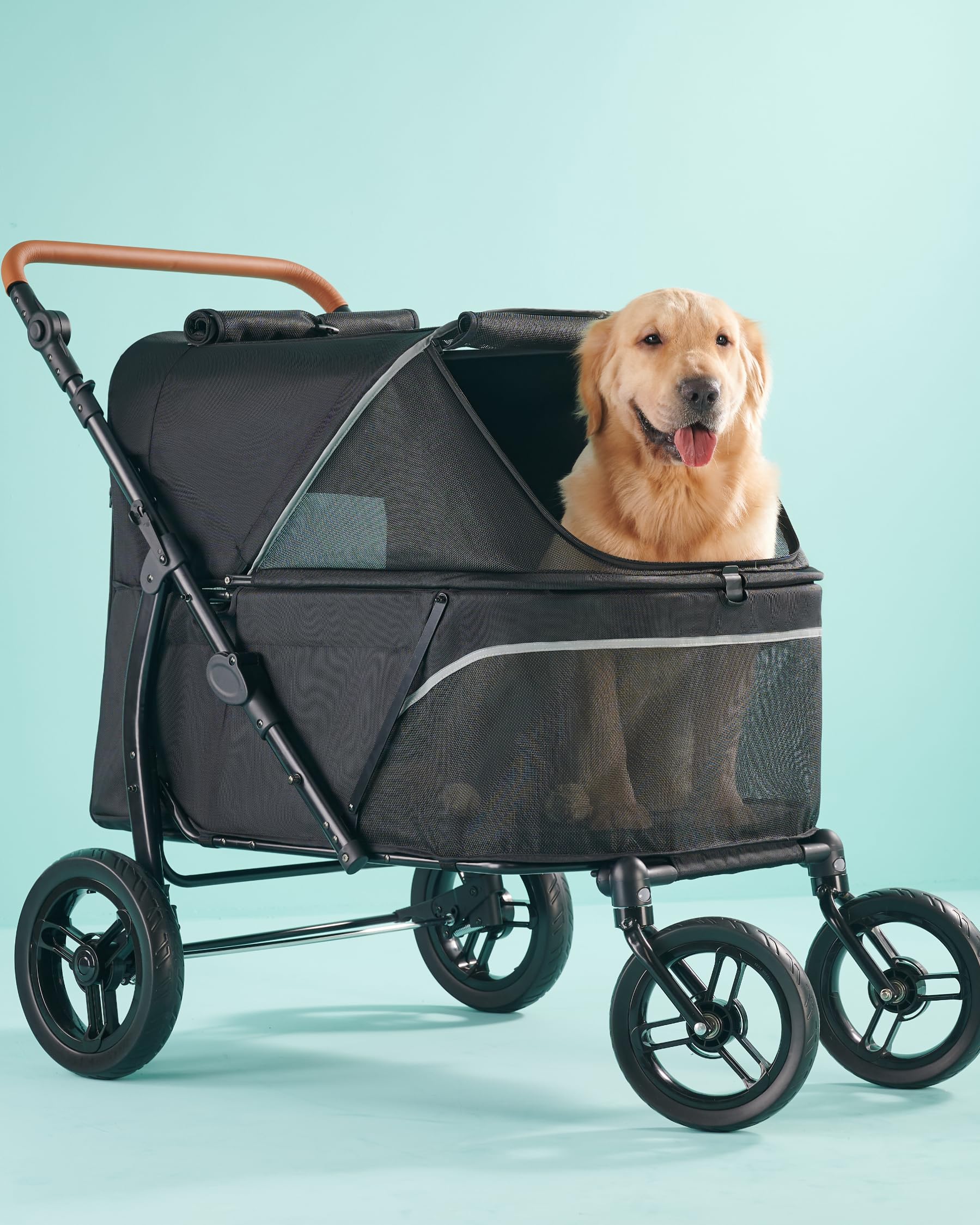 Amazon.co.jp: Zoosky ペットベビーカー 最大110ポンドまでの大型犬用